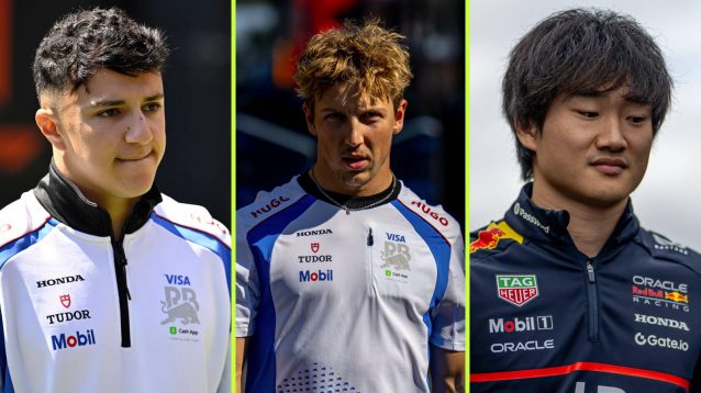 Isack Hadjar, Liam Lawson, and Yuki Tsunoda all are potentials for Red Bull's 2026 driver line-up.