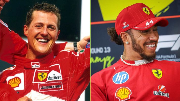 Michael Schumacher Lewis Hamilton Ferrari Formula 1 F1 PlanetF1