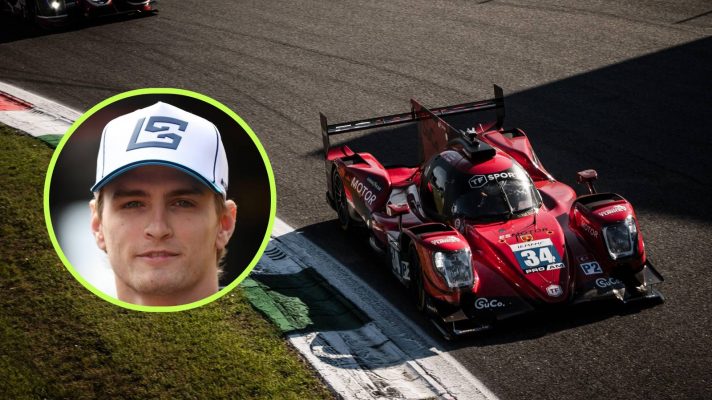 Logan Sargeant racing in European Le Mans Series, 2021.