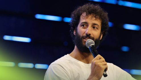 Daniel Ricciardo pictured with injured Sky F1 presenter in surprise appearance