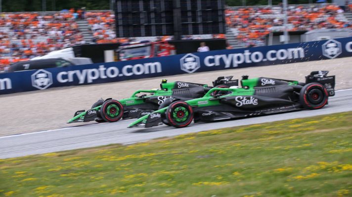 Sauber's Nico Hulkenberg and Gabriel Bortoleto at the 2025 Austrian Grand Prix.