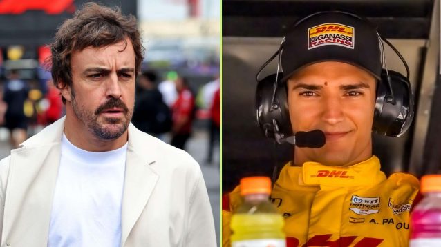 Fernando Alonso alongside Alex Palou.
