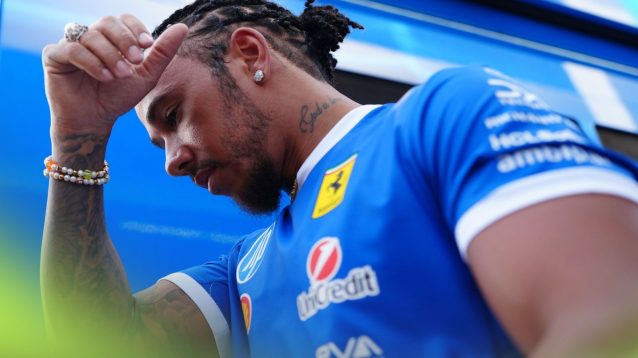 Ferrari driver Lewis Hamilton pictured ahead of the 2025 Italian Grand Prix
