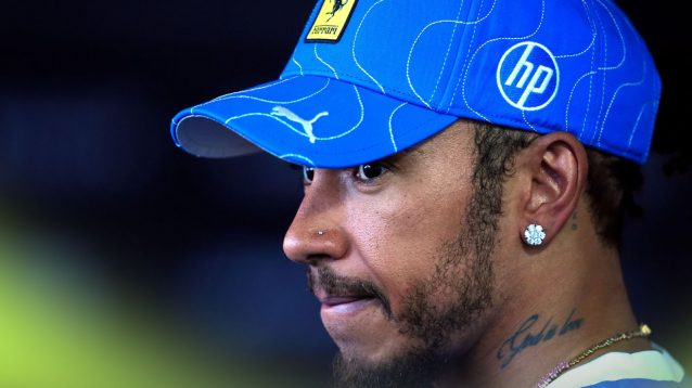 Ferrari driver Lewis Hamilton pictured on qualifying day at the 2025 Italian Grand Prix