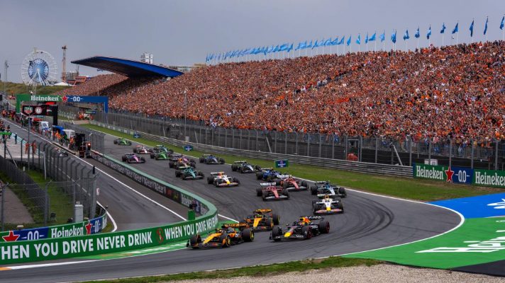 The race start of the 2025 Dutch Grand Prix.