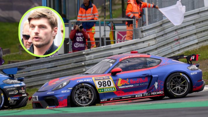 Max Verstappen driving at the Nurburgring on Saturday.