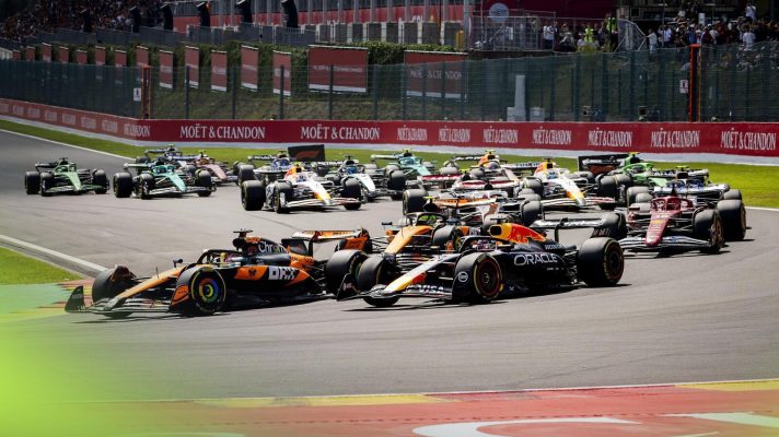 The start of the Belgian GP Sprint.