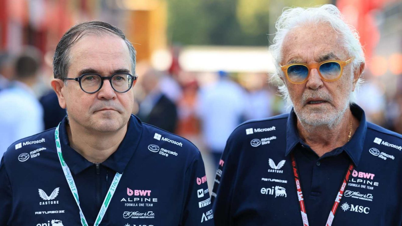Renault CEO Francois Provost alongside Flavio Briatore.