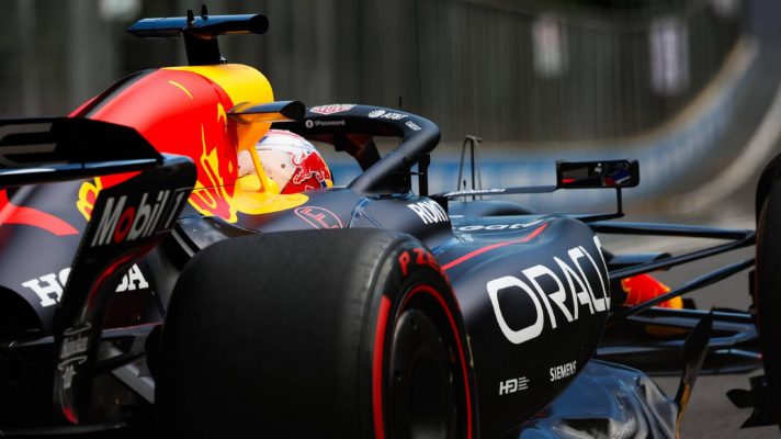Red Bull's Max Verstappen at the 2025 Azerbaijan Grand Prix.