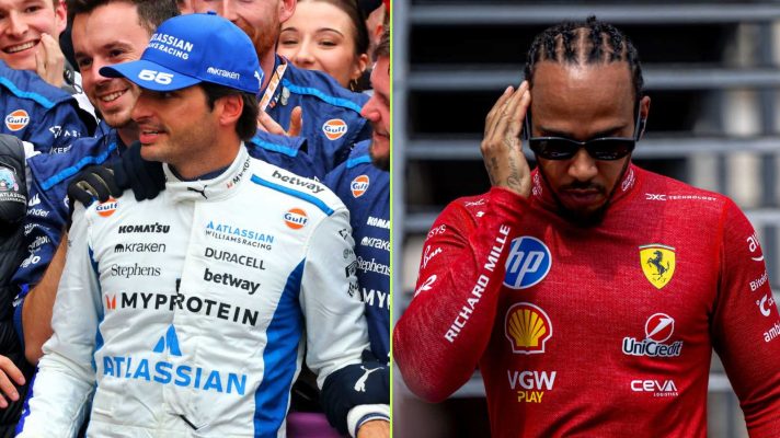 Carlos Sainz Williams Lewis Hamilton Ferrari Azerbaijan Grand Prix Formula 1 F1 PlanetF1