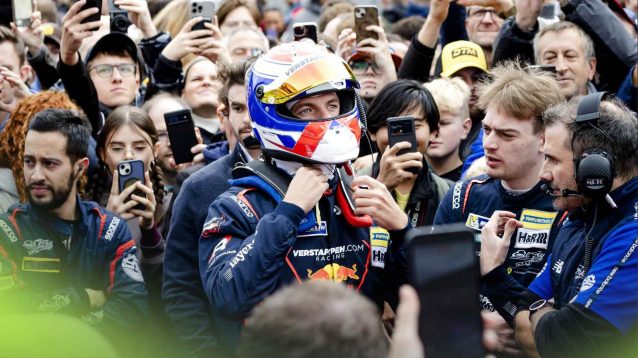 Max Verstappen prepares at the Nurburgring.