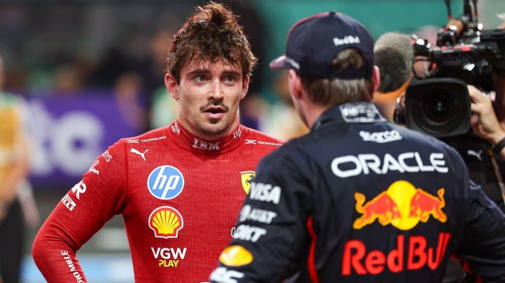 Charles Leclerc and Max Verstappen