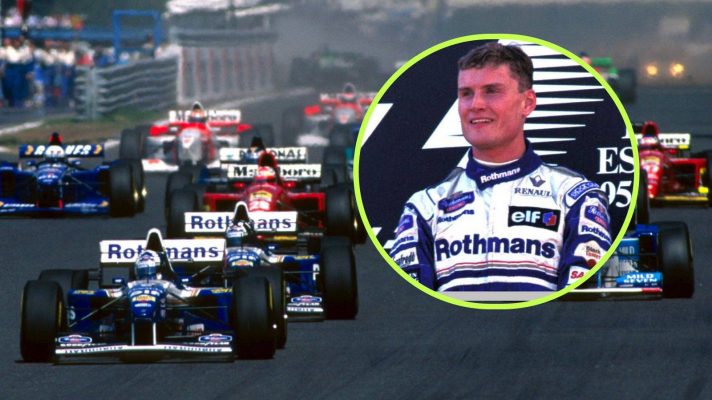 The race start of the 1995 Portuguese Grand Prix, won by David Coulthard.