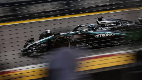 Singapore GP: George Russell sets pole position as angry Max Verstappen takes aim at Norris