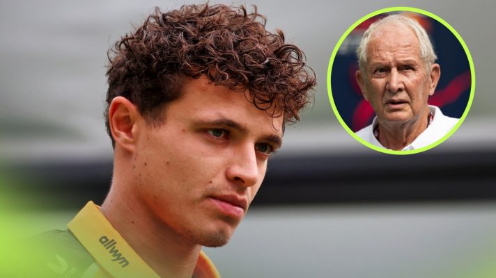 Lando Norris and Helmut Marko