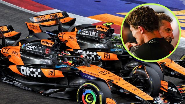 Lando Norris v Oscar Piastri, Andrea Stella in the circle