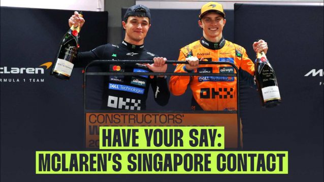 F1 poll: Lando Norris and Oscar Piastri contact.