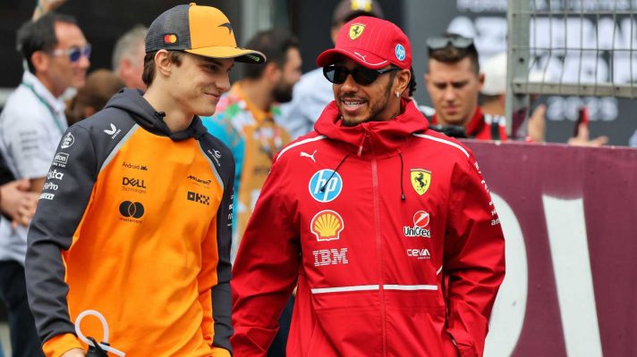 Oscar Piastri McLaren Lewis Hamilton Ferrari Formula 1 F1 PlanetF1