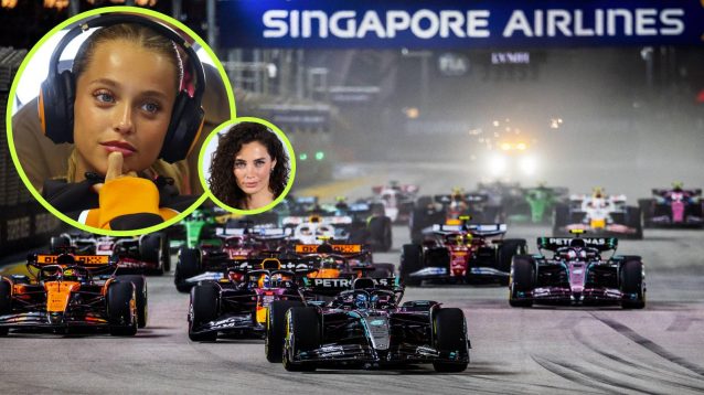 The race start of the 2025 Singapore Grand Prix.