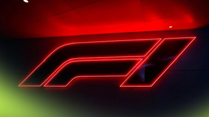The Formula 1 logo displayed at the 2023 Las Vegas Grand Prix