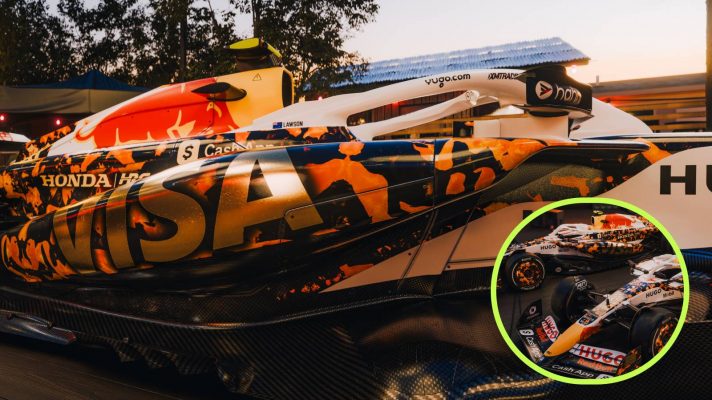 Racing Bull's new one-off livery for the 2025 United States Grand Prix.