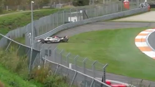 Video: Crash cuts short Haas’ private TPC test at Zandvoort