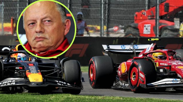 Lewis Hamilton v Max Verstappen, Fred Vasseur in the circle