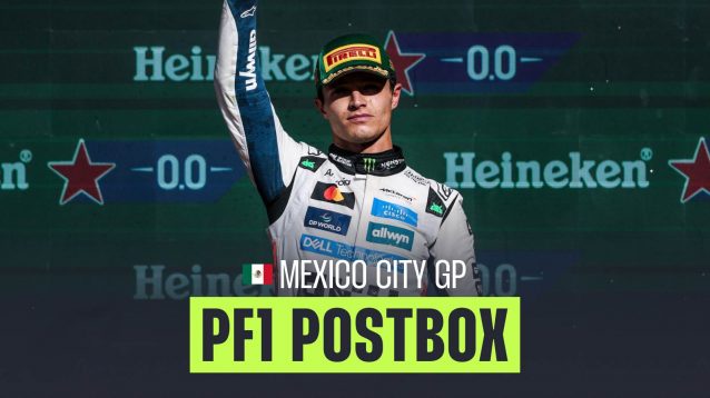 PF1 postbox: Mexico City GP as Lando Norris wins.