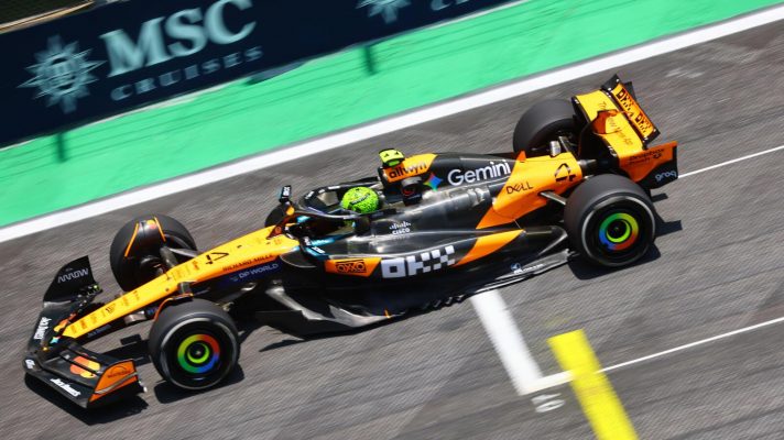 Lando Norris has claimed pole for the Sao Paulo GP Sprint in Interlagos.