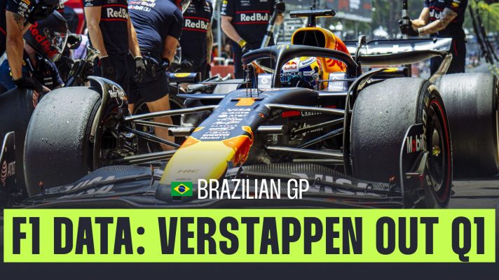 Red Bull's Max Verstappen in the pit box at the 2025 Brazilian Grand Prix