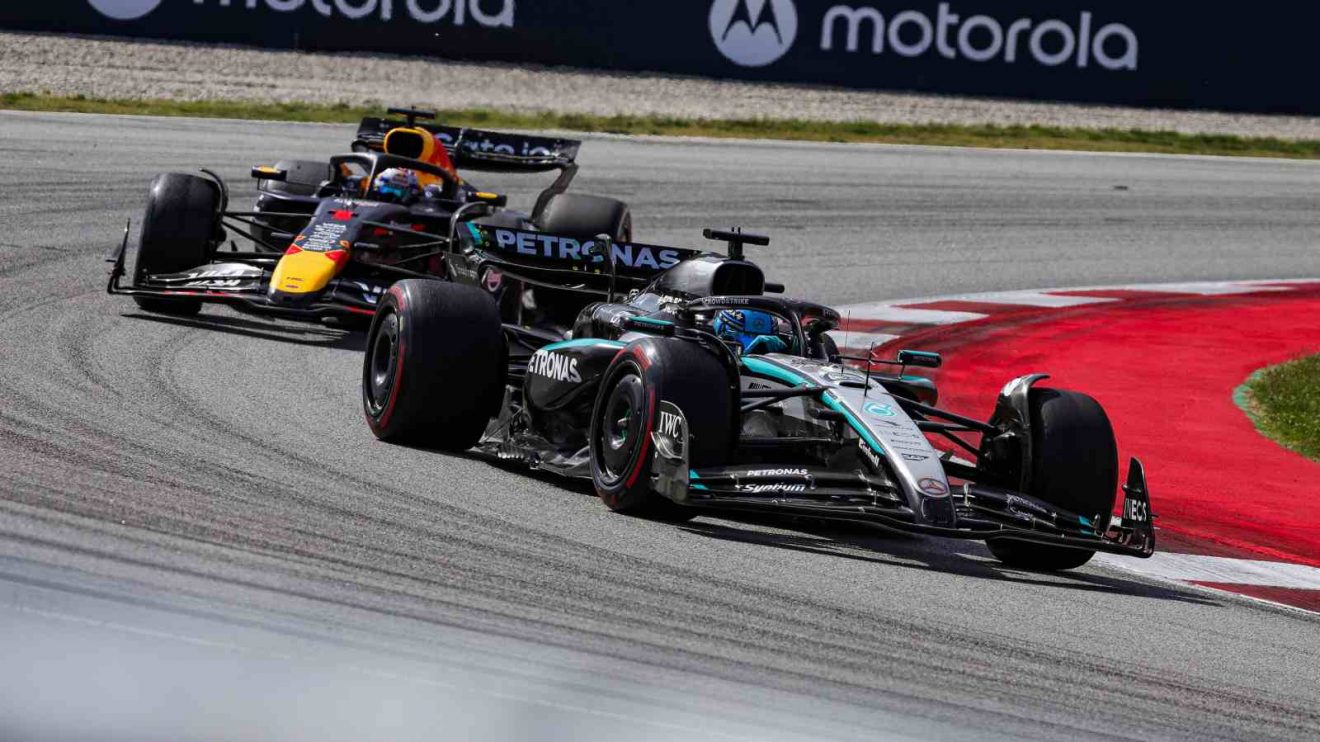 Max Verstappen collided with George Russell in Spain.