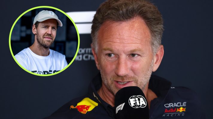 Sebastian Vettel and Christian Horner