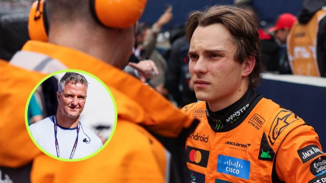 Oscar Piastri with Ralf Schumacher in the circle