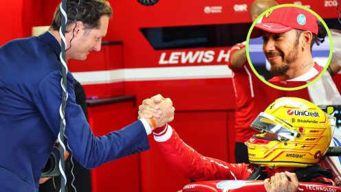 Lewis Hamilton’s ‘reaction’ to Ferrari president’s ‘not up to par’ comment