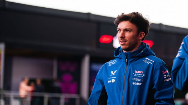 Pierre Gasly in the Las Vegas paddock