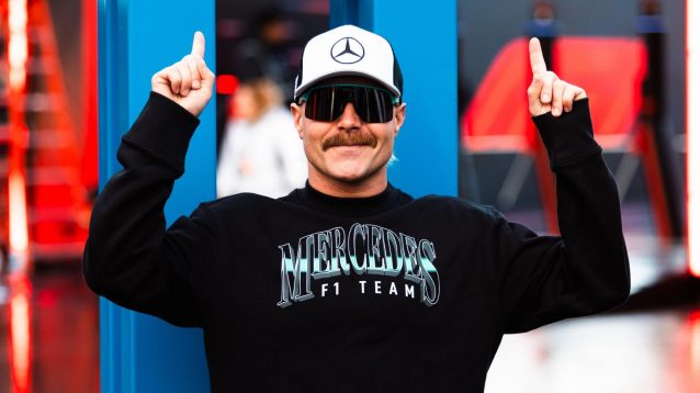 Mercedes driver Valtteri Bottas in Las Vegas.