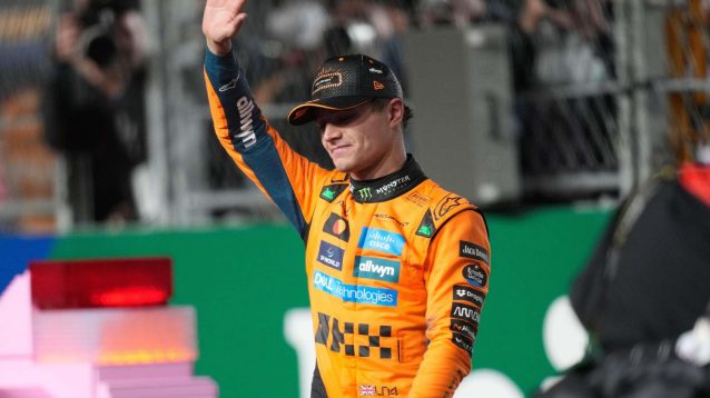 McLaren driver Lando Norris in Las Vegas.