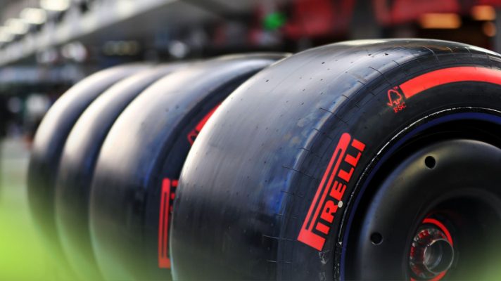 Pirelli F1 tyres.