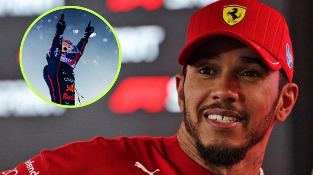Max Verstappen and Lewis Hamilton