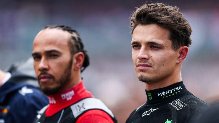 Lewis Hamilton and Lando Norris
