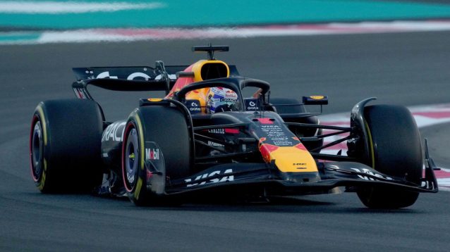 Max Verstappen driving the RB21