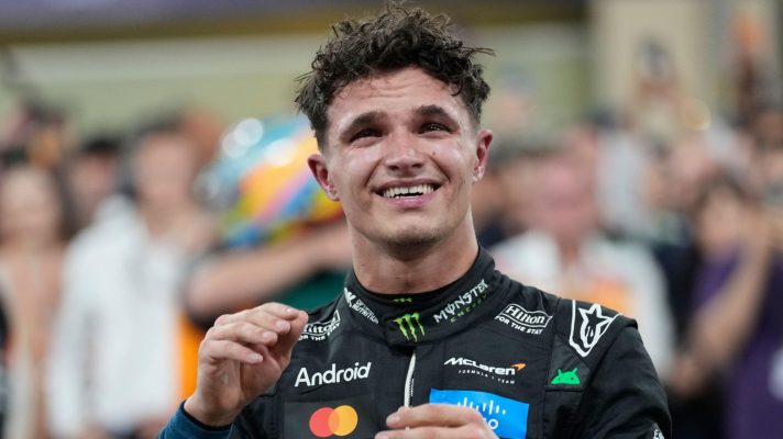 Lando Norris after winning the world title.