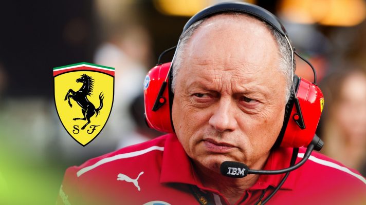 Fred Vasseur and the Ferrari badge