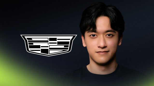 Zhou Guanyu and the Cadillac badge