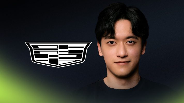 Zhou Guanyu and the Cadillac badge