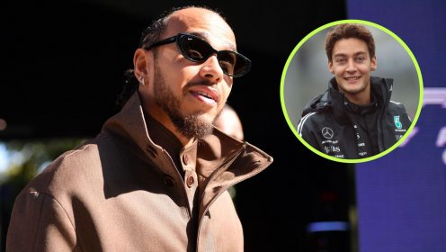 Lewis Hamilton was left ‘annoyed’ as Russell recalls hilarious Mercedes photo story