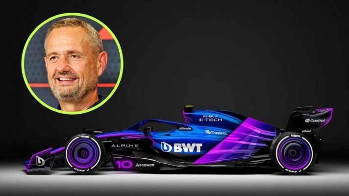 A concept of the 2026 Alpine F1 car.