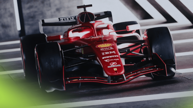 An artist's impression of the Ferrari SF-26 car