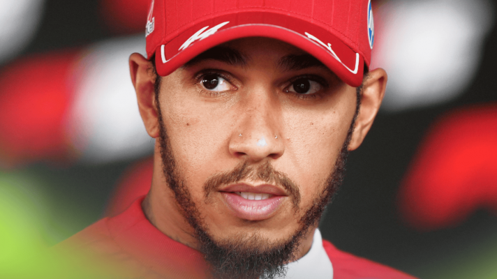 Lewis Hamilton looks under fire as he faces the media