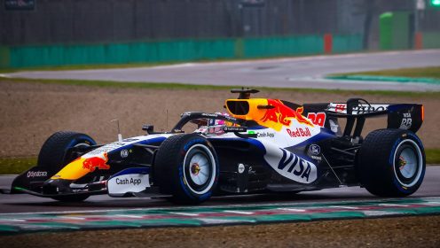 First on-track images of Racing Bulls 2026 car emerge as team conducts Imola demo